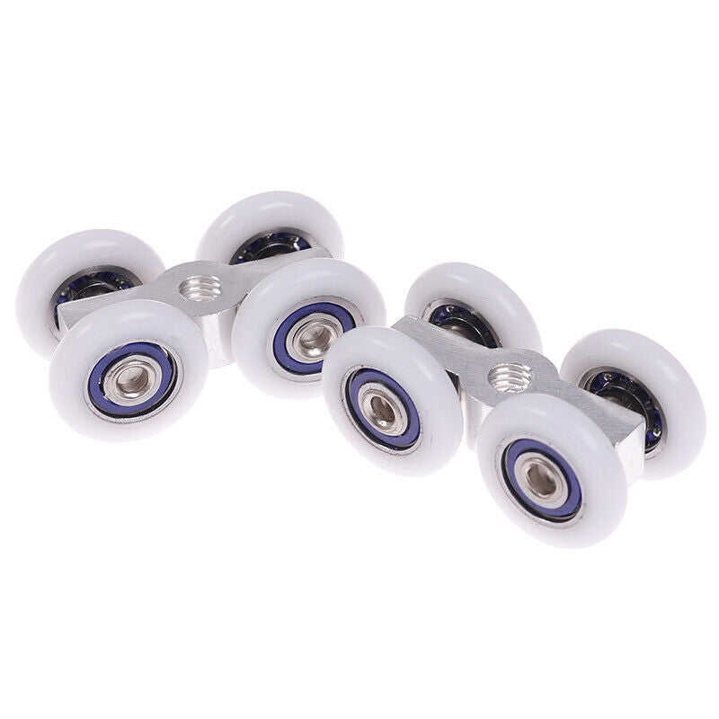 1Pair Sliding Door Rollers 4 Wheels Hanging Home Door Accessories Hardware F LQ