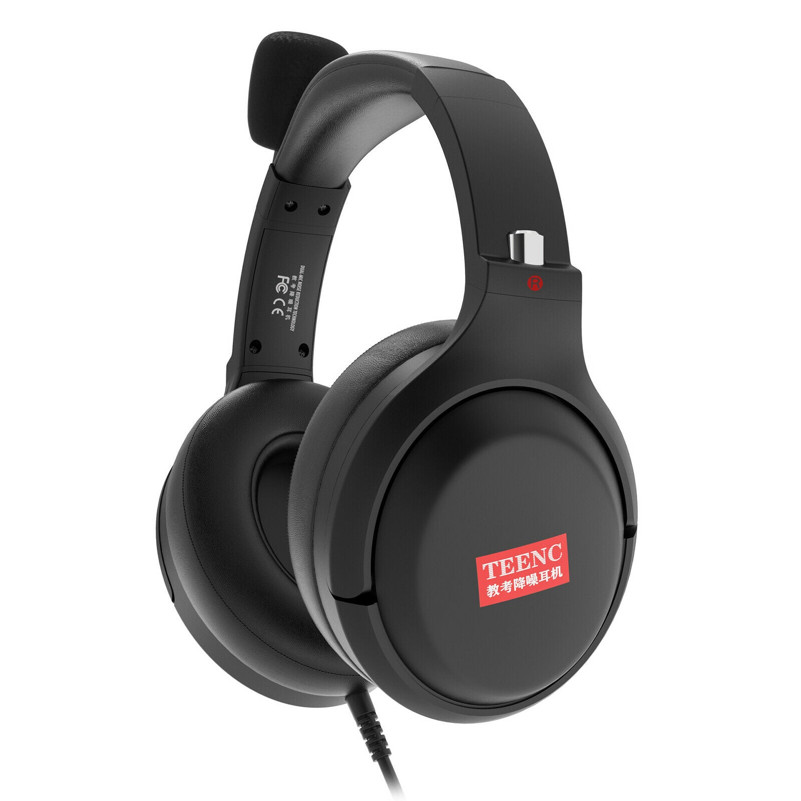 Noise-canceling Headphones with Mic In Line Control Lightweight for Testing