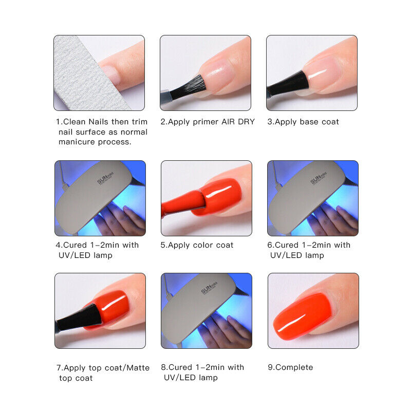 6pcs/set RBAN NAIL UV Gel Set Soak Off Nail Art Polish Manicure Women Gifts DIY