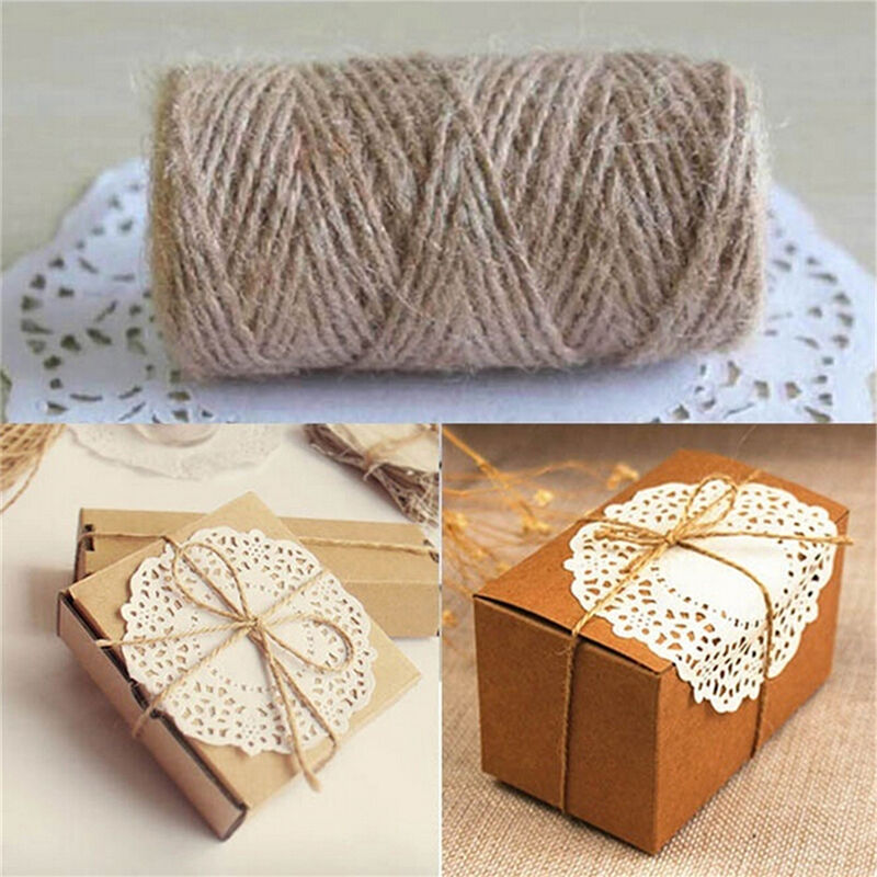 33M Christmas Hemp Rope Cord Marline for Wedding Favors Candy Boxes DIY D.l8