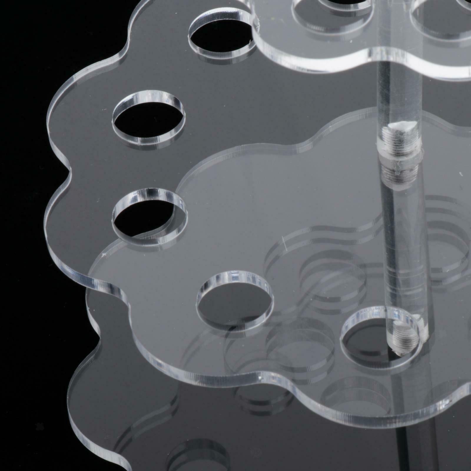 Clear 18 Bottles 2 Tier 360 Rotating Essential Oil Display Rack Storage