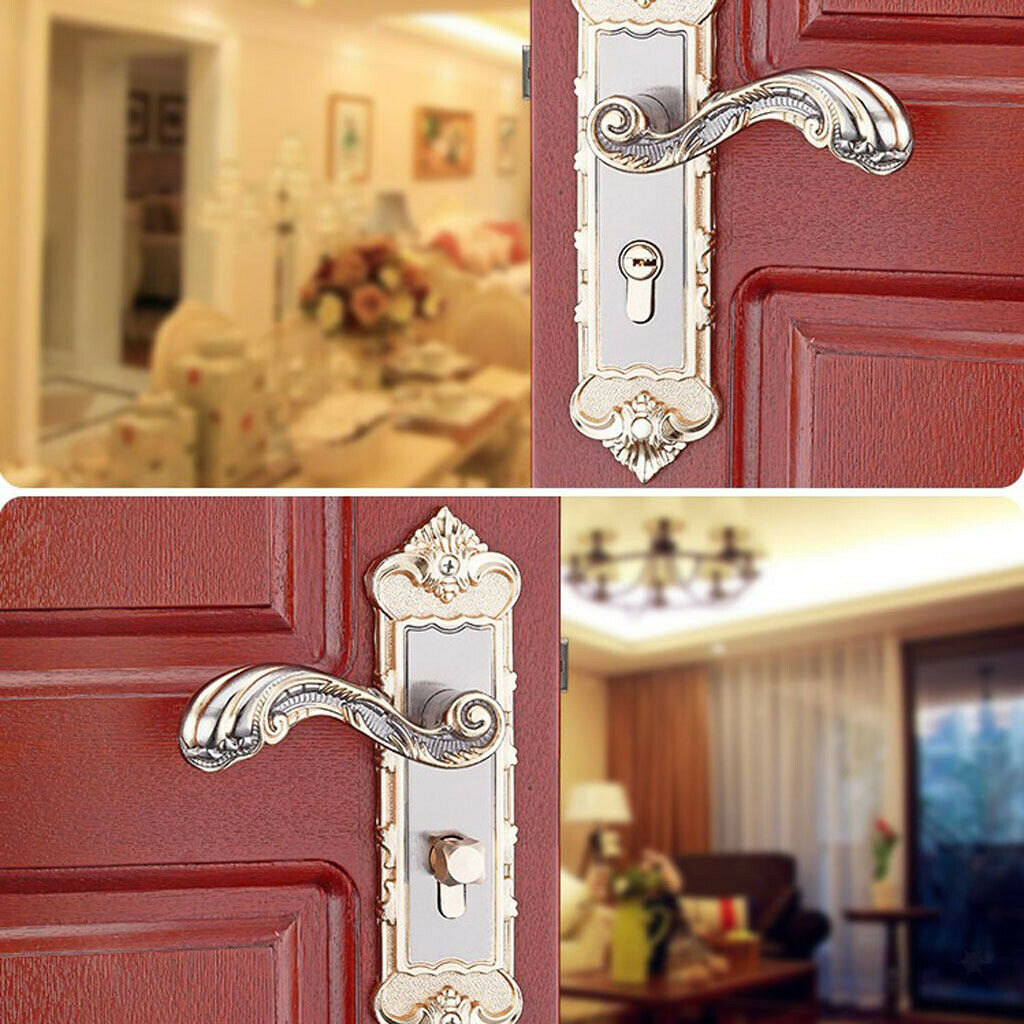 Lever Keyed Entry Door Lock Panel Hardware Handle and Closet Lockset #6
