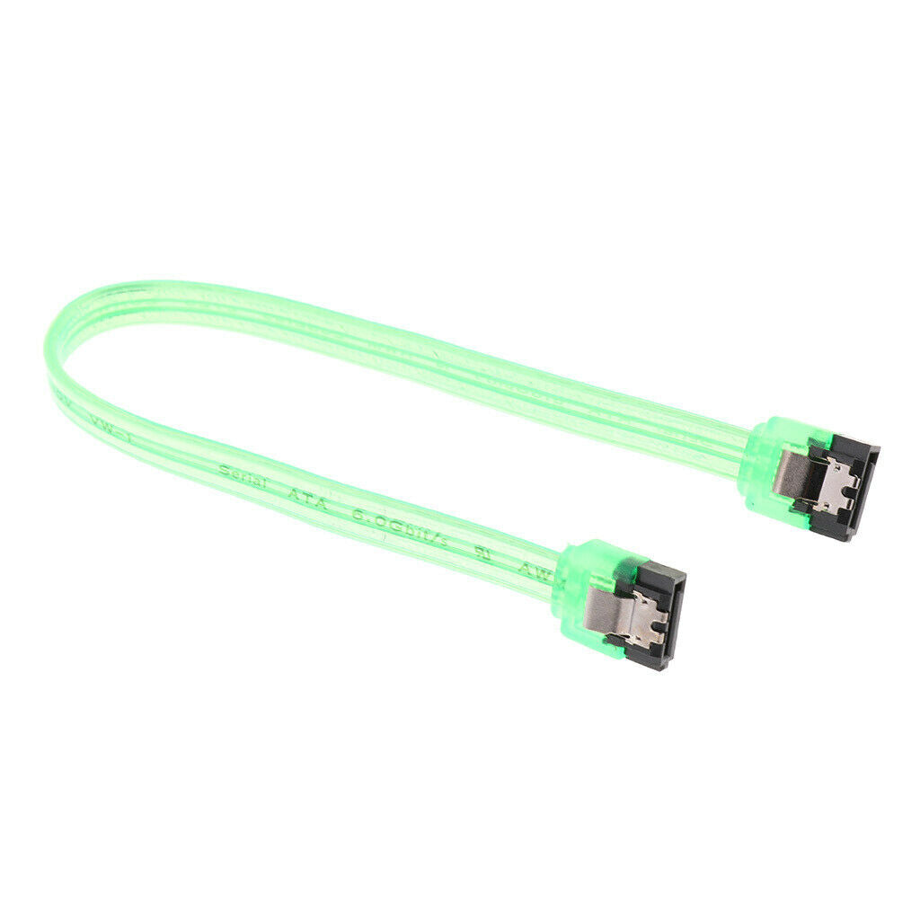 SATA 3.0 III SATA 3 HDD Data Cable Cord 10 Inch for HDD SSD Green