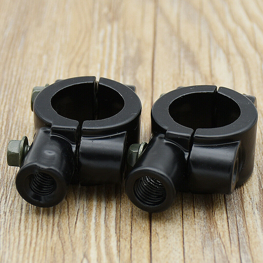 2 Pieces 22mm Handlebar Mirror Mounts 8mm Thread Holder Motorcycle