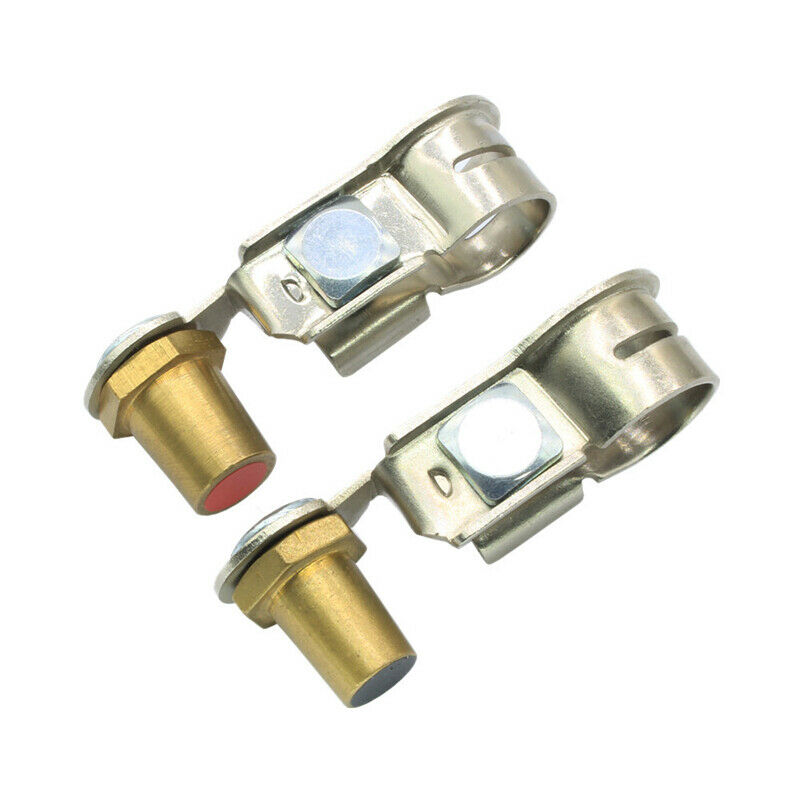 2PCS Car Battery Terminal Clamp Clips Connector Negative Positive with Pile Head