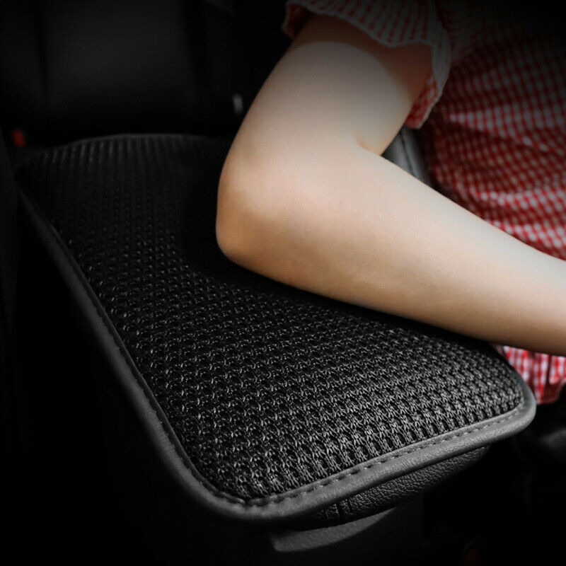 Car Ice Silk Central Armrest Box Pad Cushion Summer Breathable Cover 32.5*18.5cm