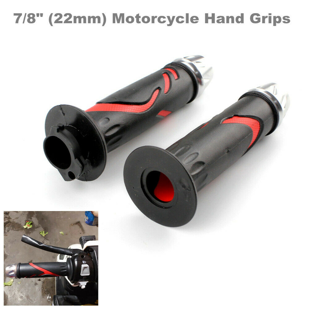 Dirt Bike Grips Motorcycle Grips 7/8 Handlebar Grips Rubber Anti-Slip End Plug