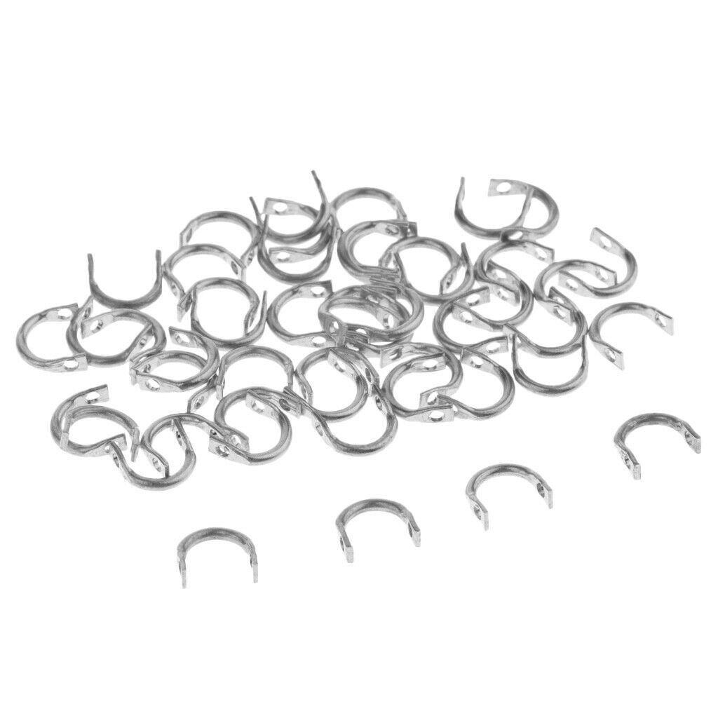 50x M + 50x L Fishing Spoons Blades Spinner Folded Clevises Tackle for Lure