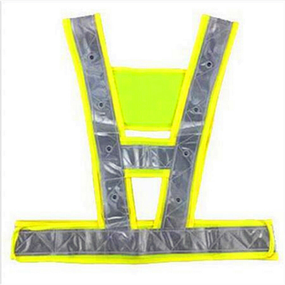 1) Green LED Reflective Vests Road Construction Safety Clothing Protective Suit