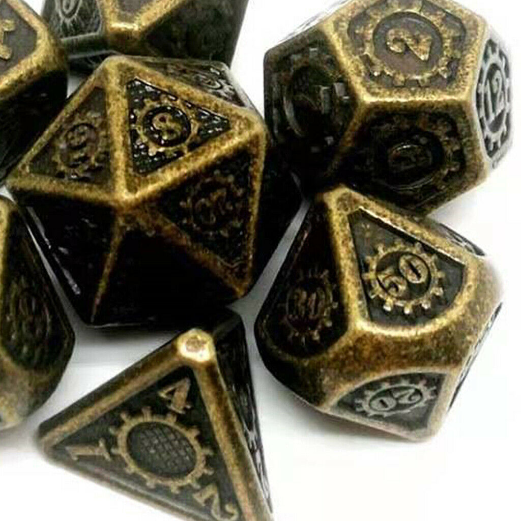 Polyhedral Multi-sided Metal Dice for Dragon Scales D&D Pathfinder RPG 02