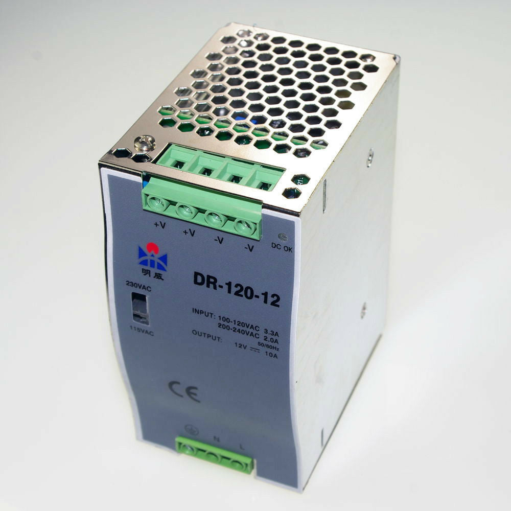 120W Din Rail Mounted 12VDC 10A Output Power supply