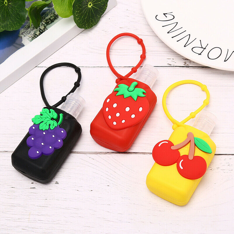 30ML Portable Fruits Silicone Empty Bottle Travel Liquid Refillable with Hol XC