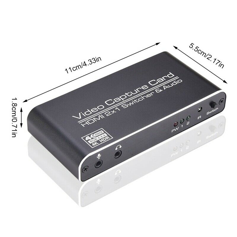 1080P USB3.0 Capture Card MI 2X1 Loop MI 4Kp60 & MIC Audio Capture Card Game N9