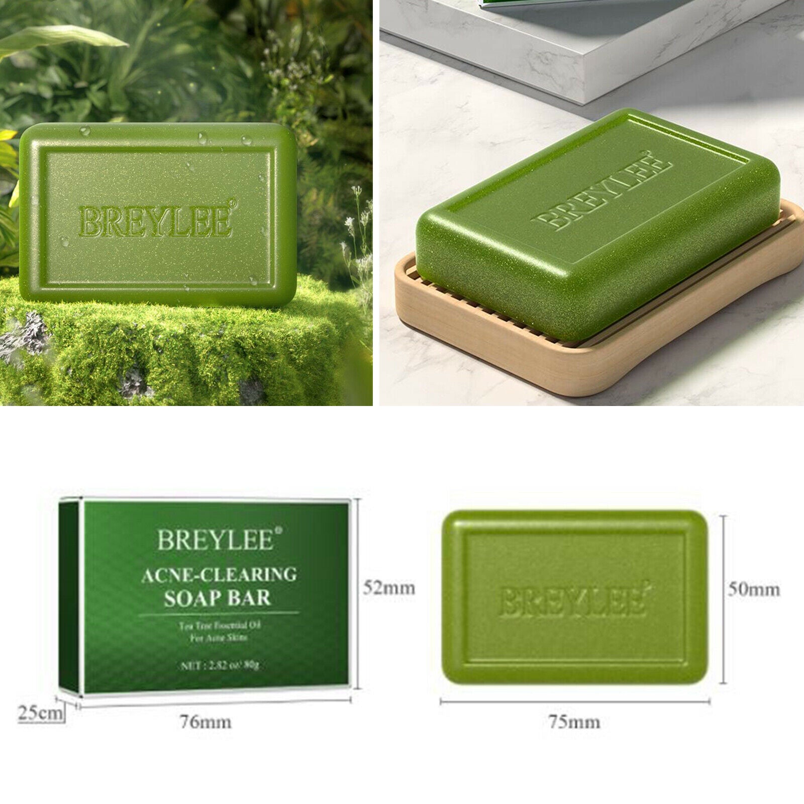 80g Tea Tree Soap Face Body Acne Removal Bath Skin Care Oil Control Deep Clean