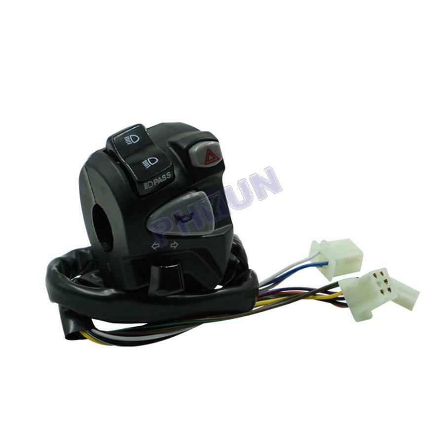 7/8" Motorcycle Handlebar Switch For Horn Turn Signal Low/High Beam Headlight ON