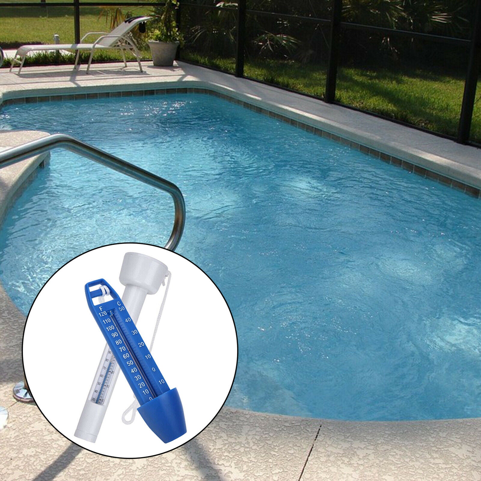 Water Floating Pool Thermometer with String Indoor Bath Baby Water Test
