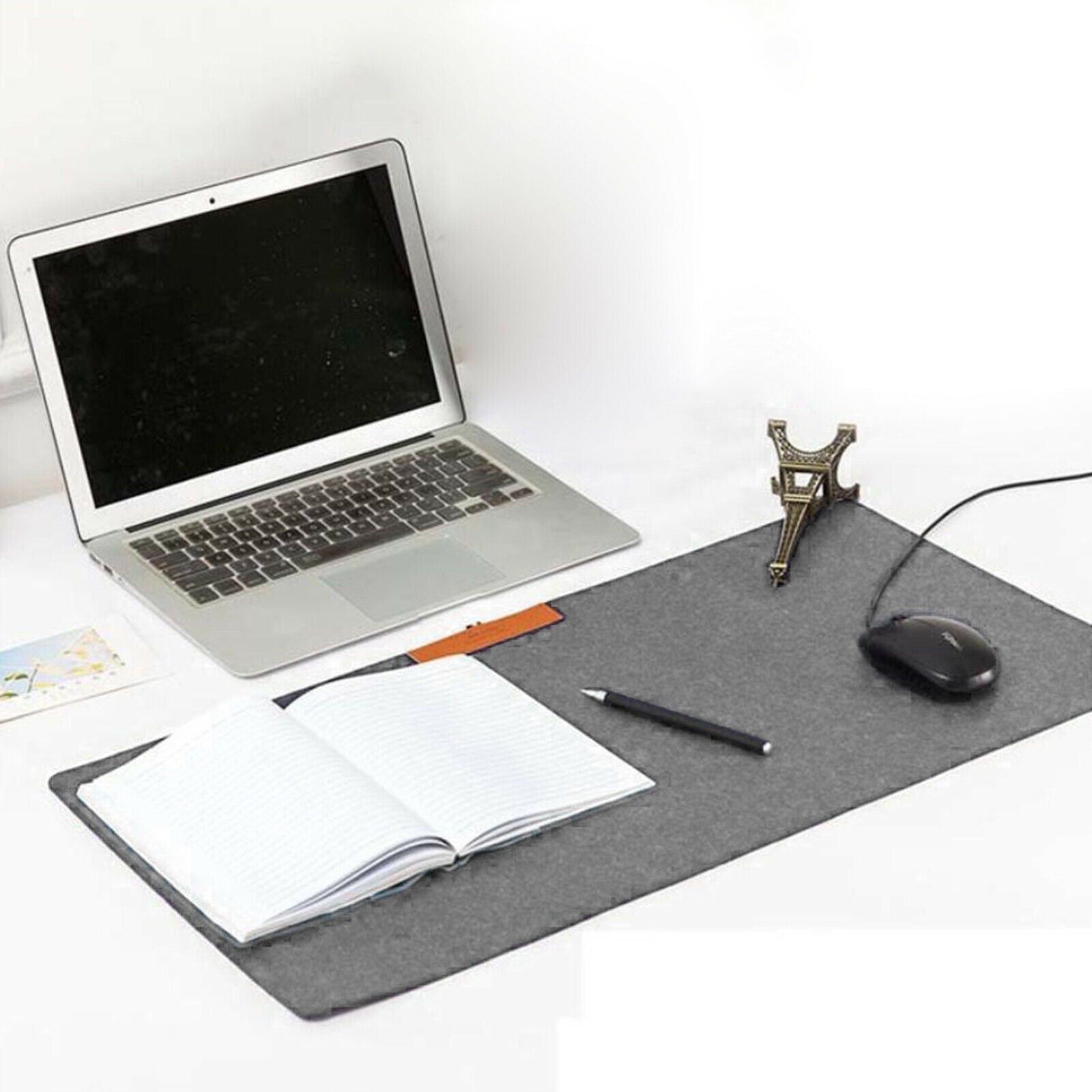 Modern Mouse Pad Computer Desk Mat Comfortable to Touch Large Light Grey
