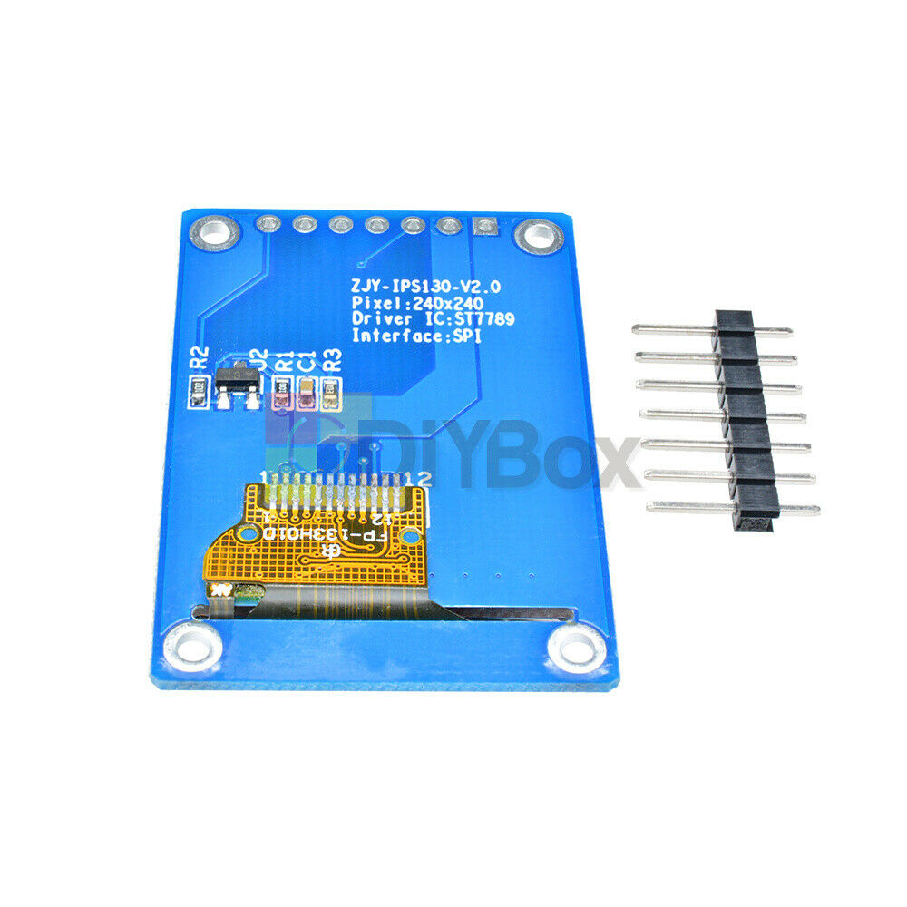 2PCS 1.3'' Inch IPS SPI 3.3V Full Color 240x240 LCD Display ST7789 for Arduino