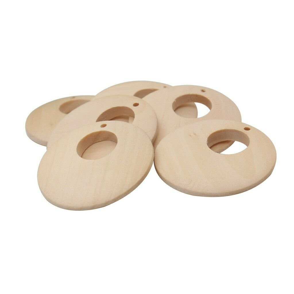 50pcs Wood DIY Pendant Jewelry Making Findings Handmade Baby  Shower