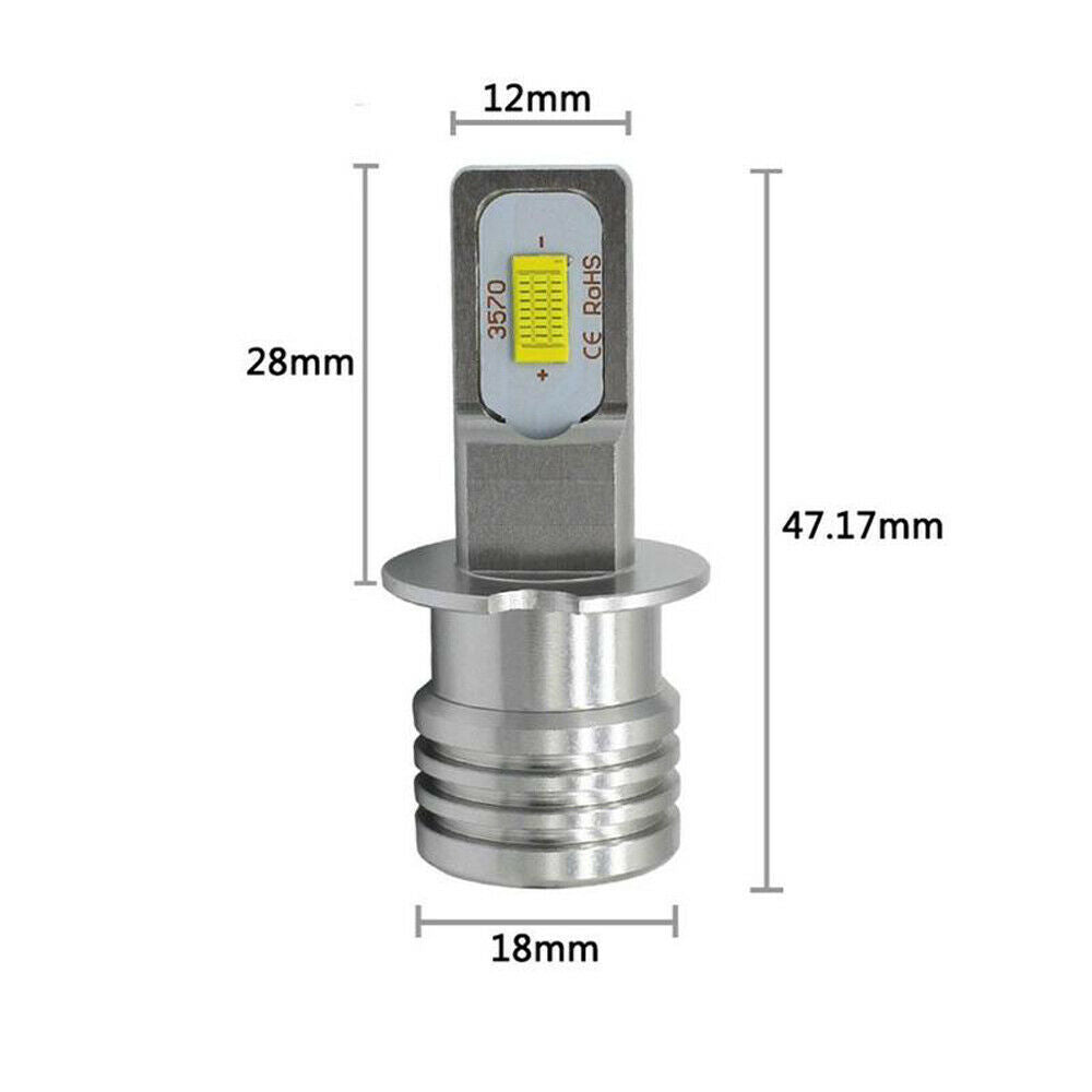 H3 12v white 35w LED Fog Driving Light Bulbs conversion kit Canbus 6000K bright