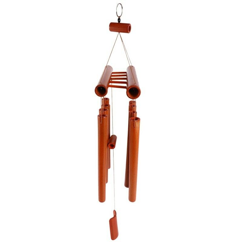 Hand-Crafted Bamboo Tubes Wind Chimes Hollow Tuned Music Natural Bamboo Wind CW3