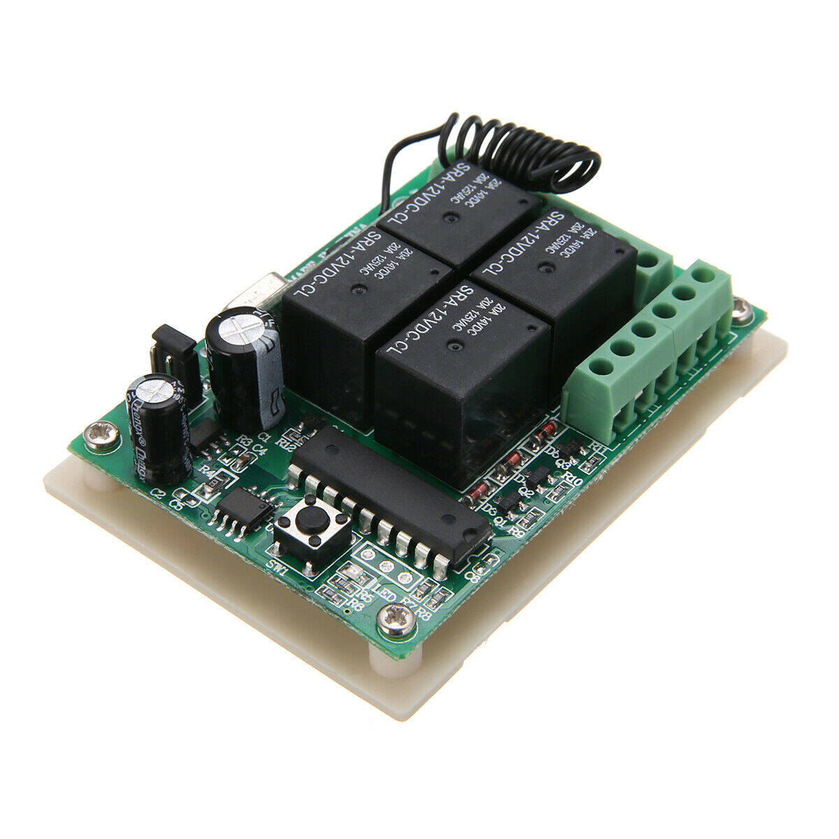 4x HCS301 433MHz Rolling Code Remote Controller w/ DC Wireless Relay Receiver