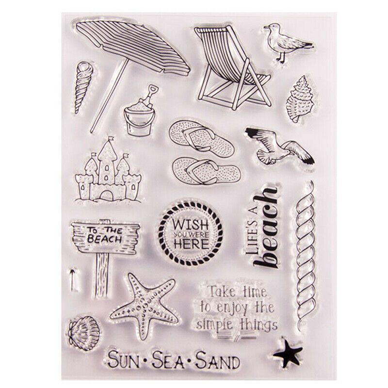 Clear stamps Sea Travel to beach rubber Silicone stamps Scrapbooking craf.l8