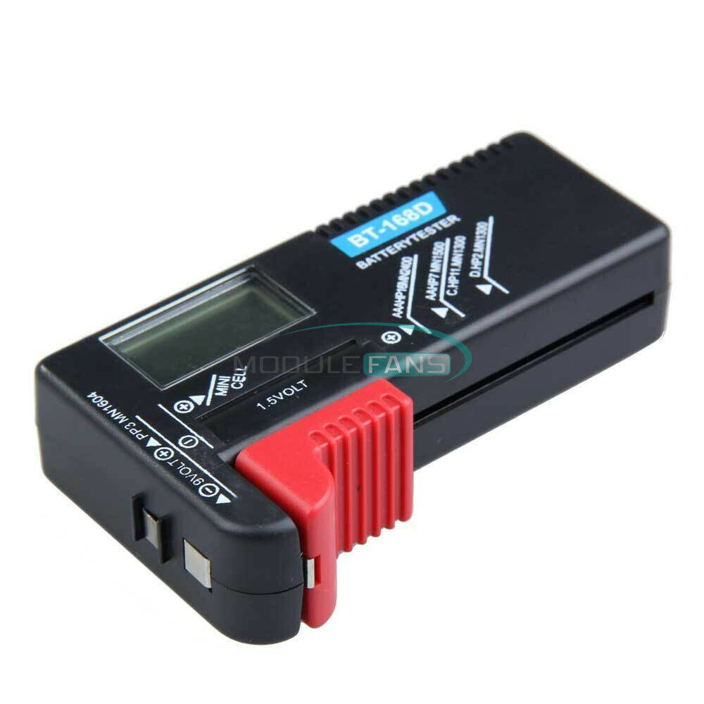 Digital LCD Battery Checker Volt Tester Cell AA AAA C D 9V 1.5V Button Universal