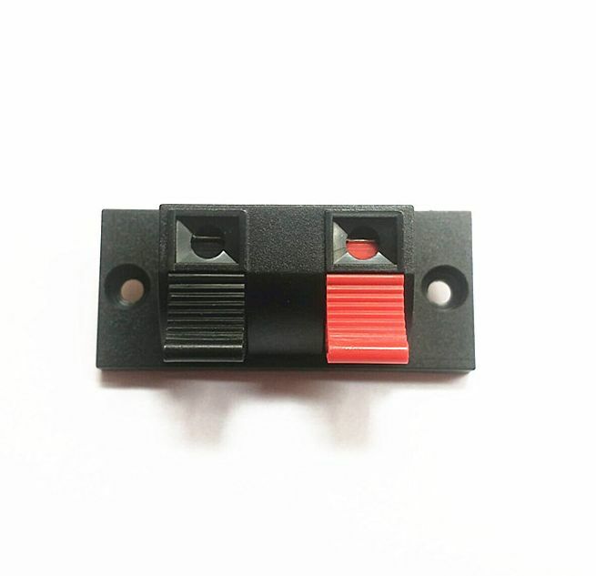 10pcs Black/Red 2-Pins 2 Positons Push Type Speaker Terminal Board Connector