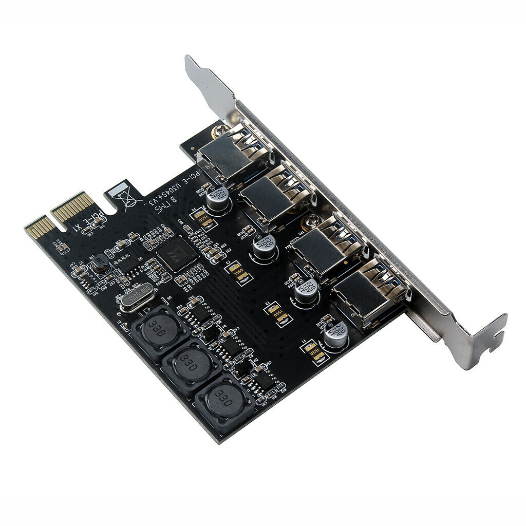 4 Port 5Gbps PCI-E to USB 3.0 PCI Express Controller Expansion Card Adapter