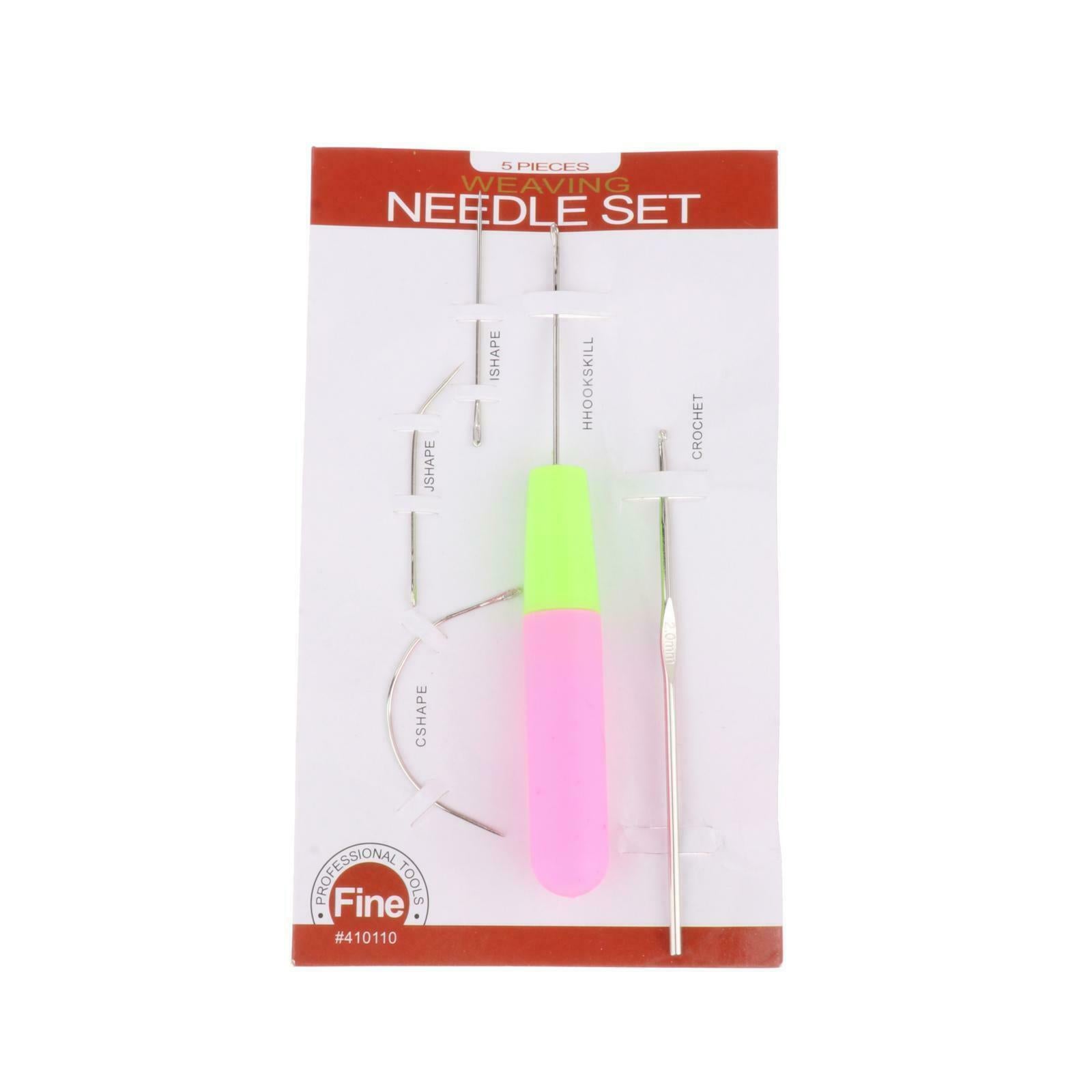 5pcs Latch Hook Crochet Needle Set Hair Weaving for Beginners Multi-Purpose