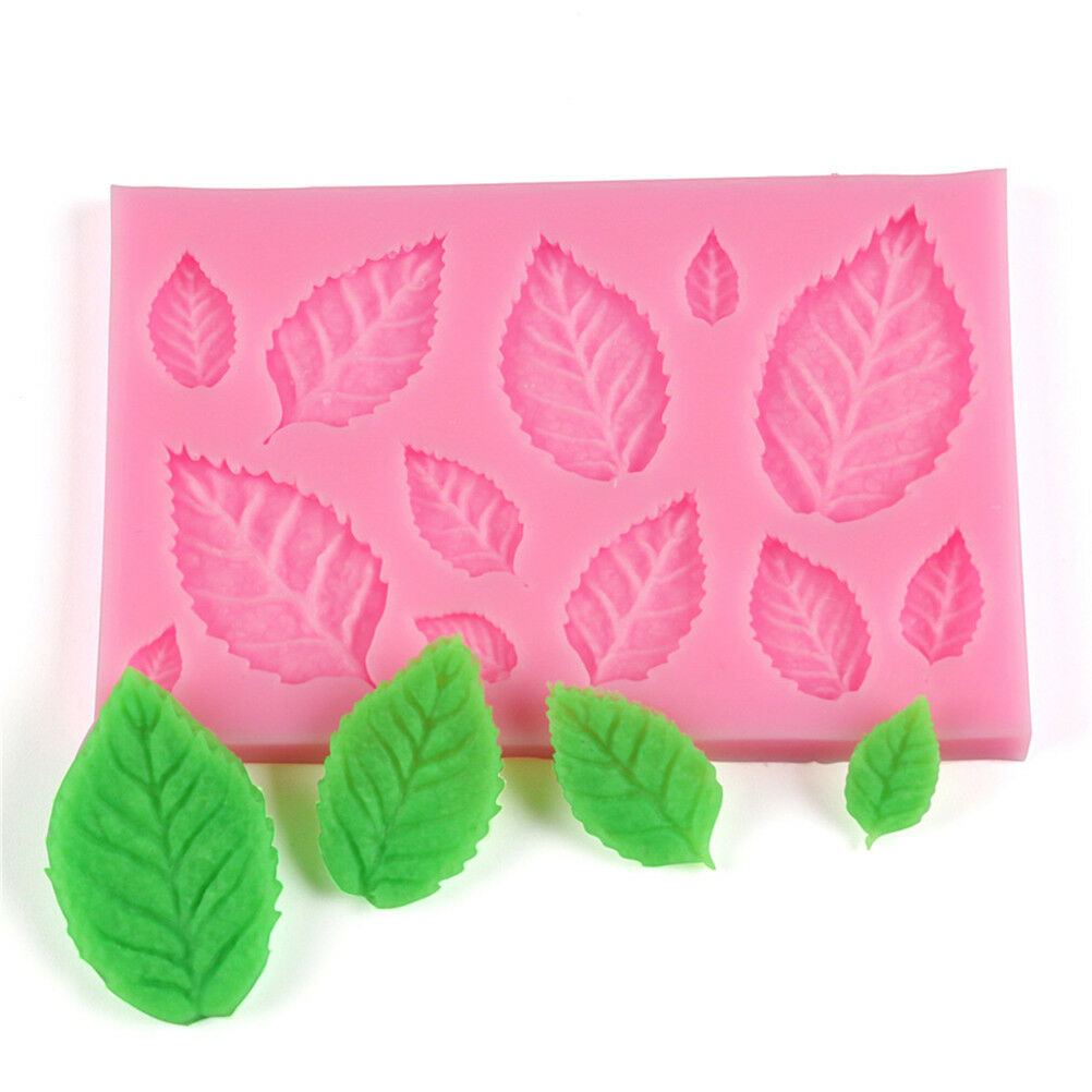 Leaf Shaped Silicone Mold Leaves Cake Decor Fondant Cookies Moulds Baking Too Tt