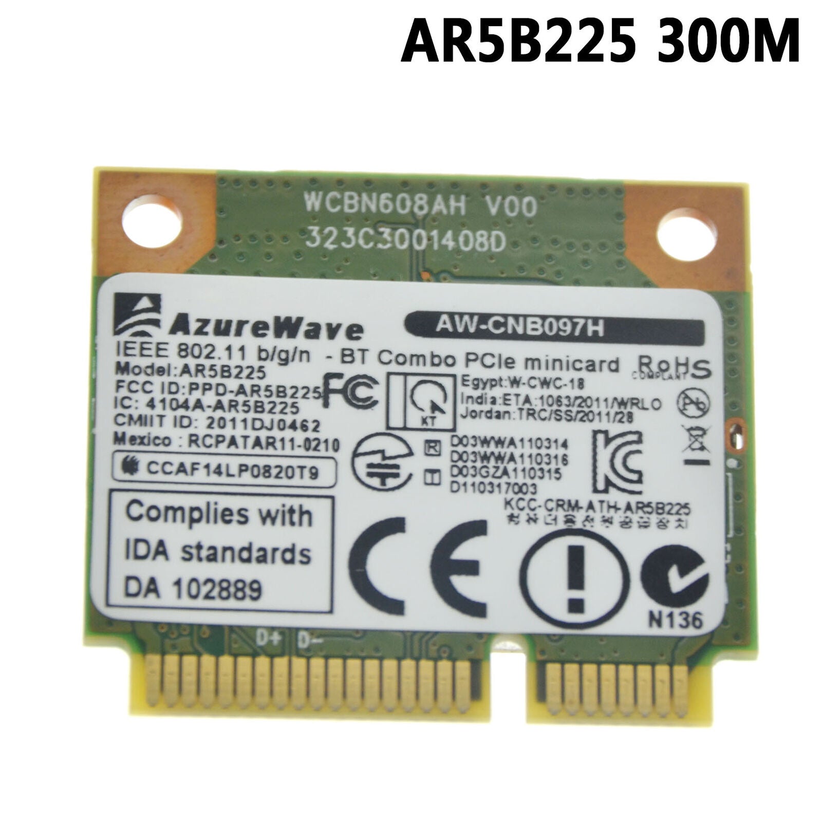 Intel Dual Band Wireless-N 7260HMW AN 300Mbps 802.11ABGN Bluetooth Wifi Card