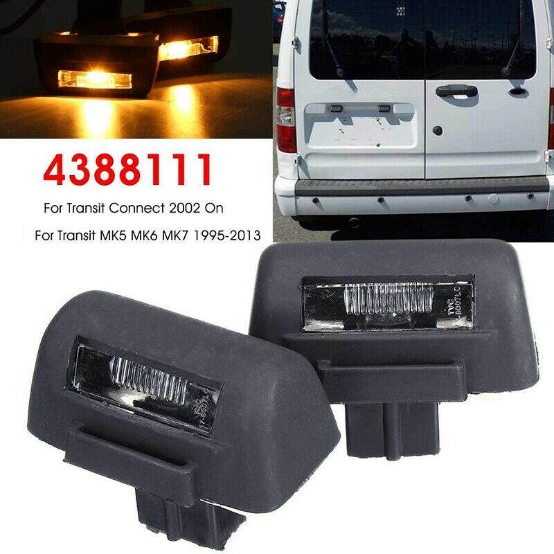 2Pcs Car Number License Plate Light Lamp Fit for Ford Transit MK5 MK6 MK7 4388P5