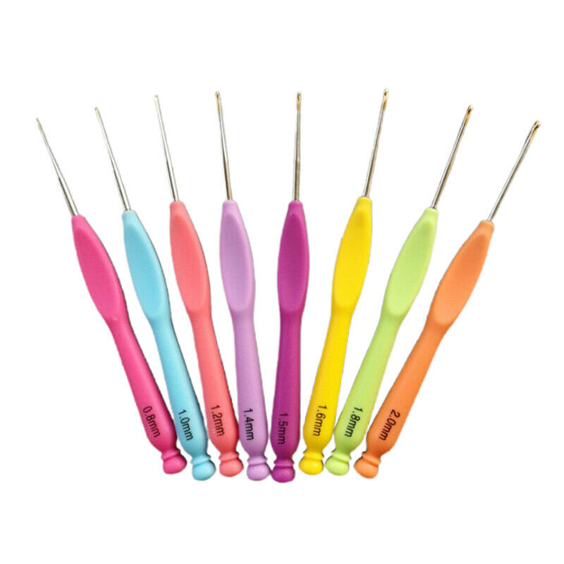 Sewing Tools 8pcs/Set Sweater Metal Crochet Hook Knit Knitting Needle Wea.l8