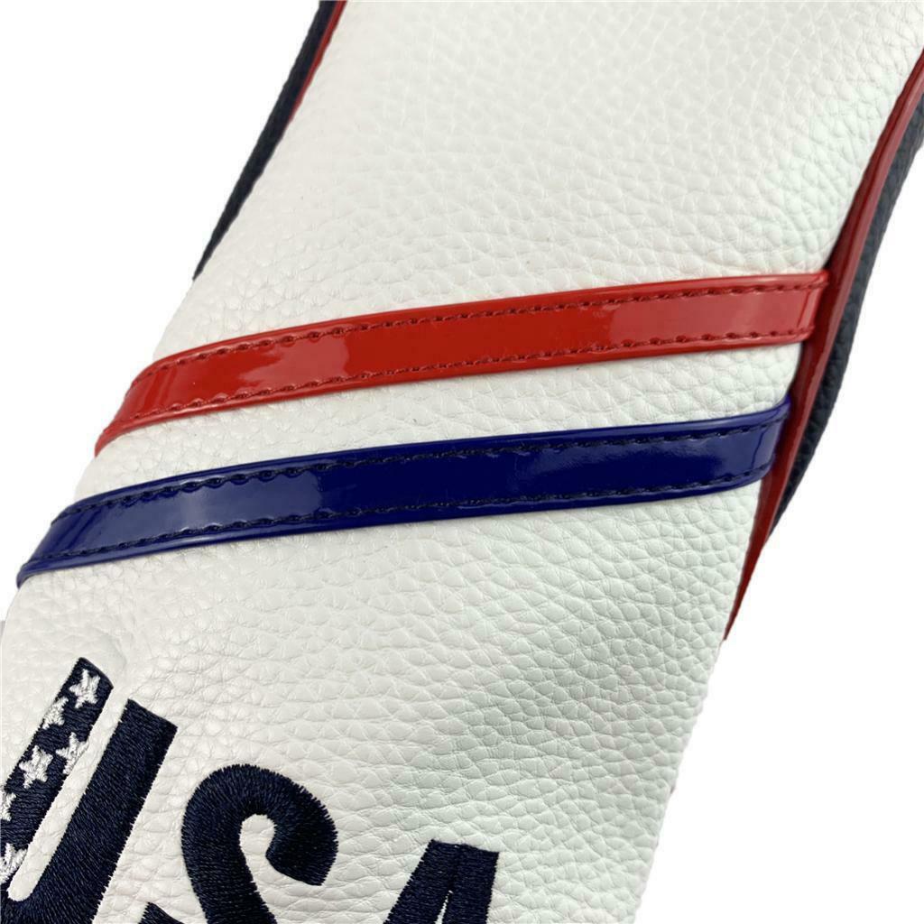 3pcs Universal Golf Club Headcover Woods PU Leather Driver Cover Protector