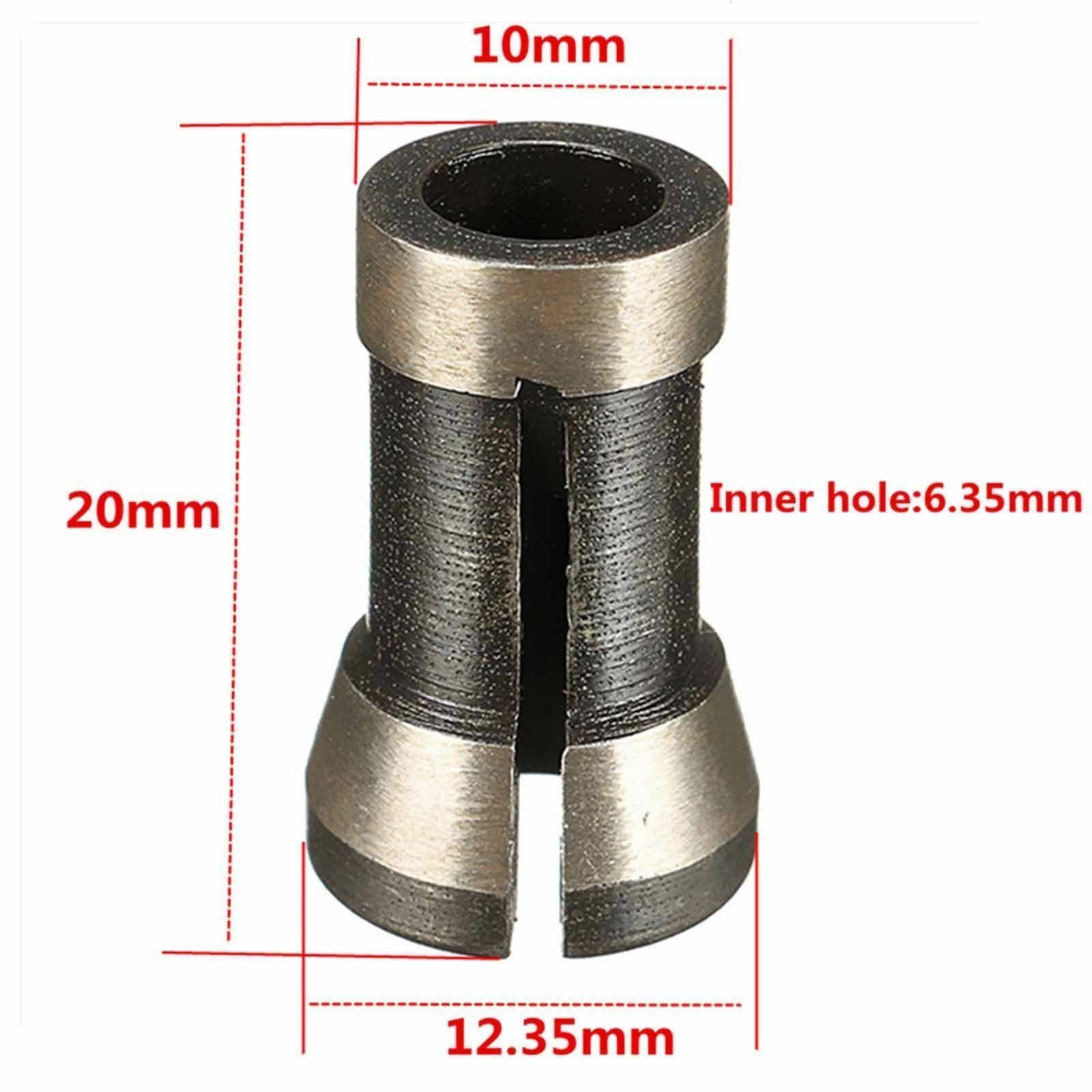 1/4" Alloy Collet Chuck Engraving Trimming Machine Bakelite Milling 6.35mm (L49