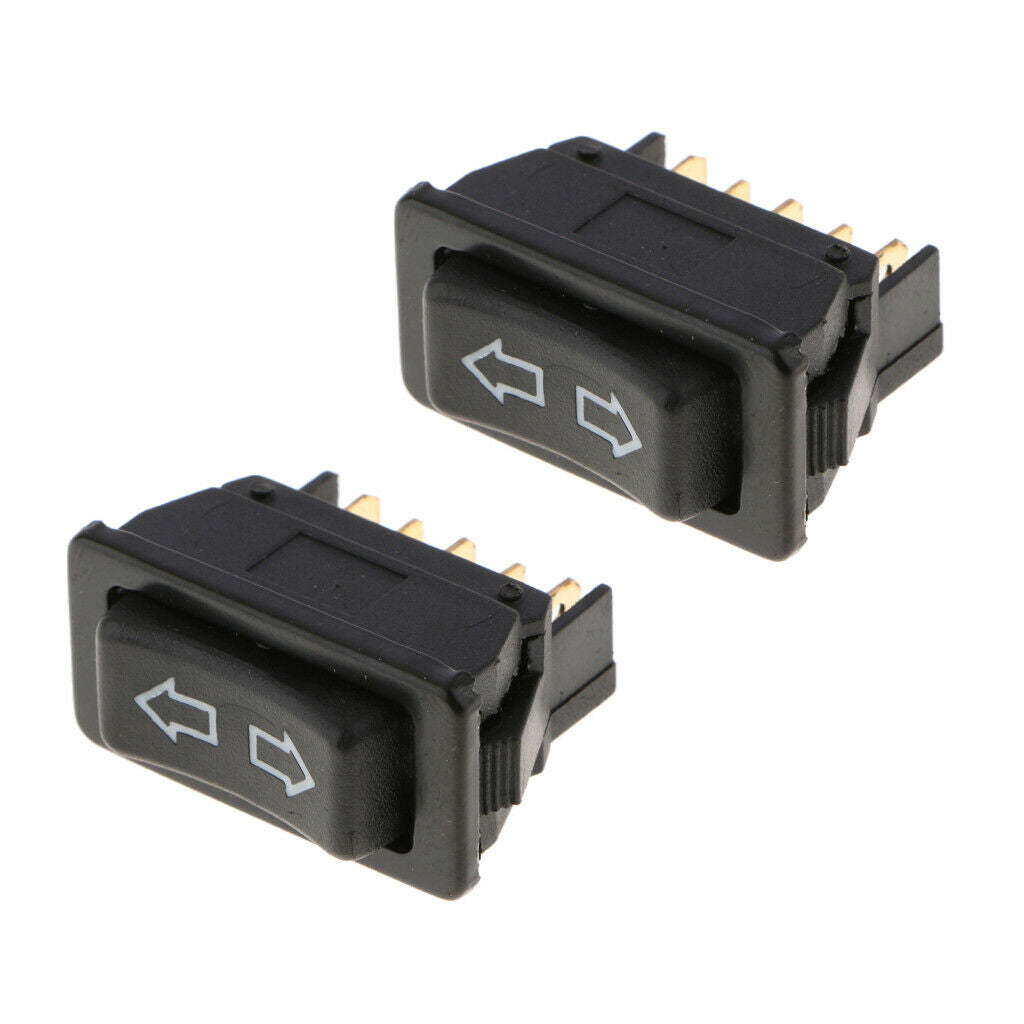 2pcs 5 Pin ON/Off Rocker Switch Holder for Automotive Car Power Window, Green