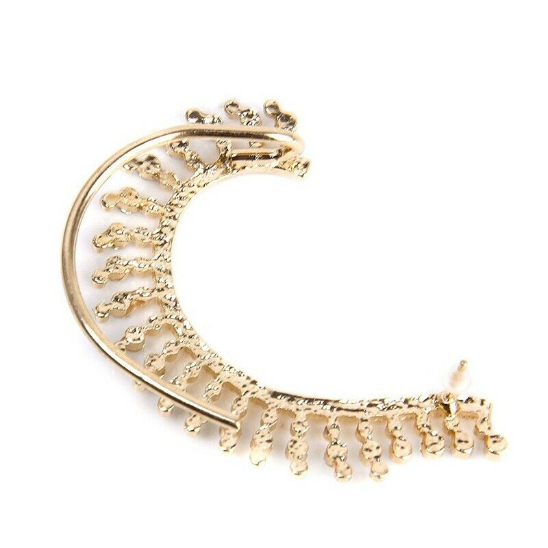 1 Piece Rock Punk Clear Rhinestone Decor Ear Cuff Enclose Ears for Left Ear F4Y7