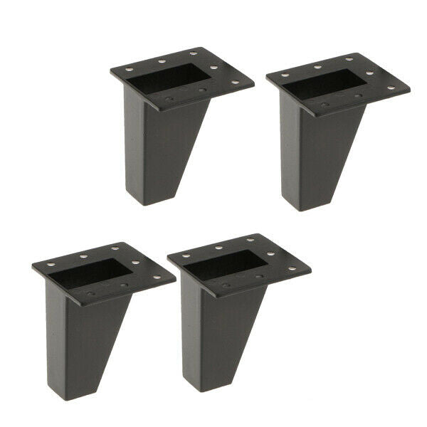 Set of Metal Sofa Leg Non-slip Furniture Feet Hold Cupboard/Couch 8cm Black