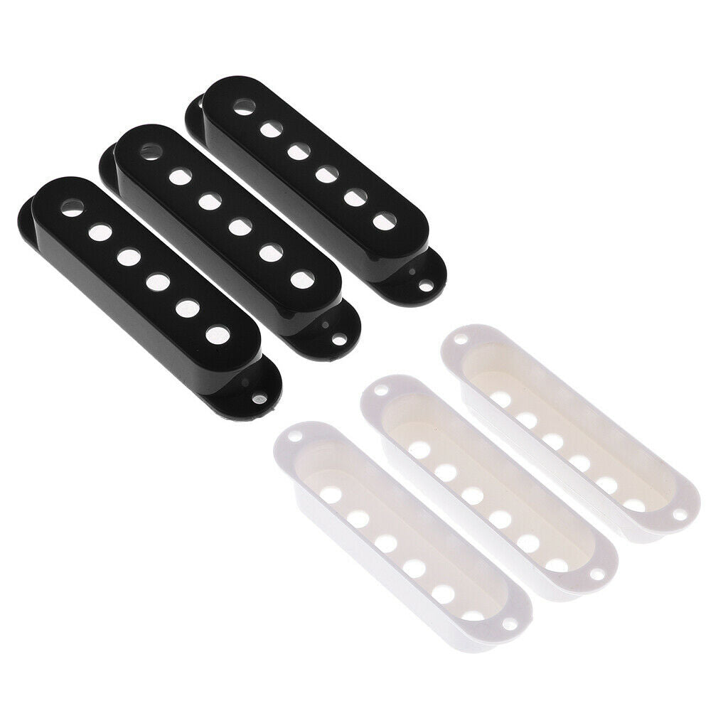 Set of 6pcs Plastic Single Coil Pickup Covers for Stratocaster Replacement