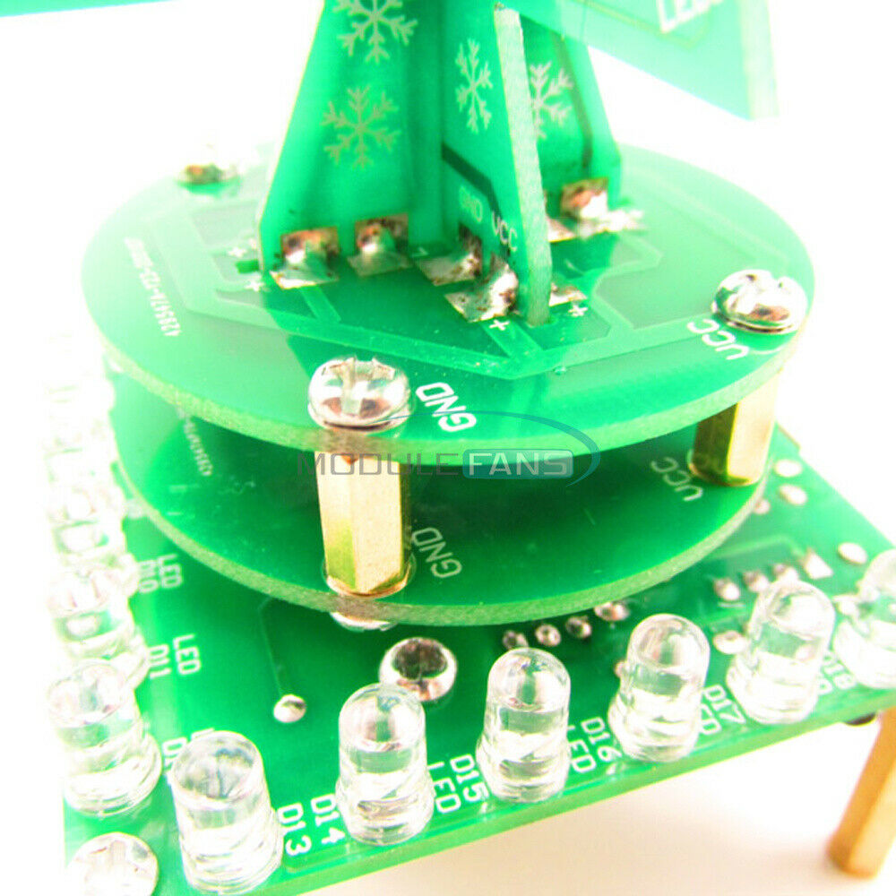 Rotating 7 Color Music Christmas Tree LED Water Lamp+Breathing Light DIY Parts