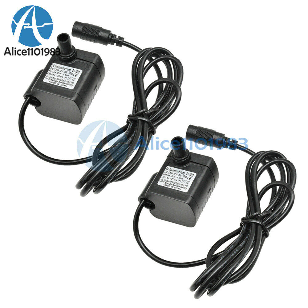 2PCS \3W Submersible Pump Computer USB Plug DC5.5 - 12V DC Water Pump Aquarium