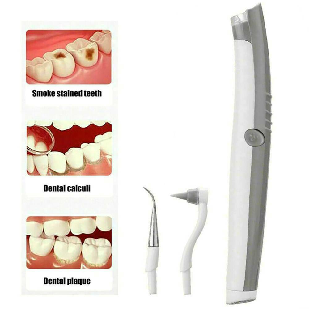 Portable Electric Ultrasonic Tooth Cleaner Dental Stain Plaque Tartar Remover!