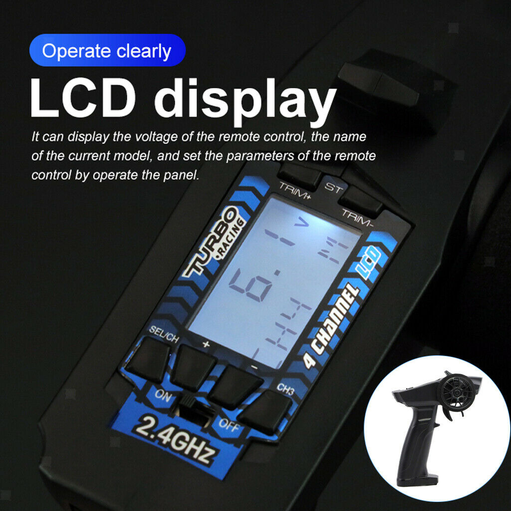4CH Radio Transmitter Remote Controller VT System for RC Car Crawler Truck