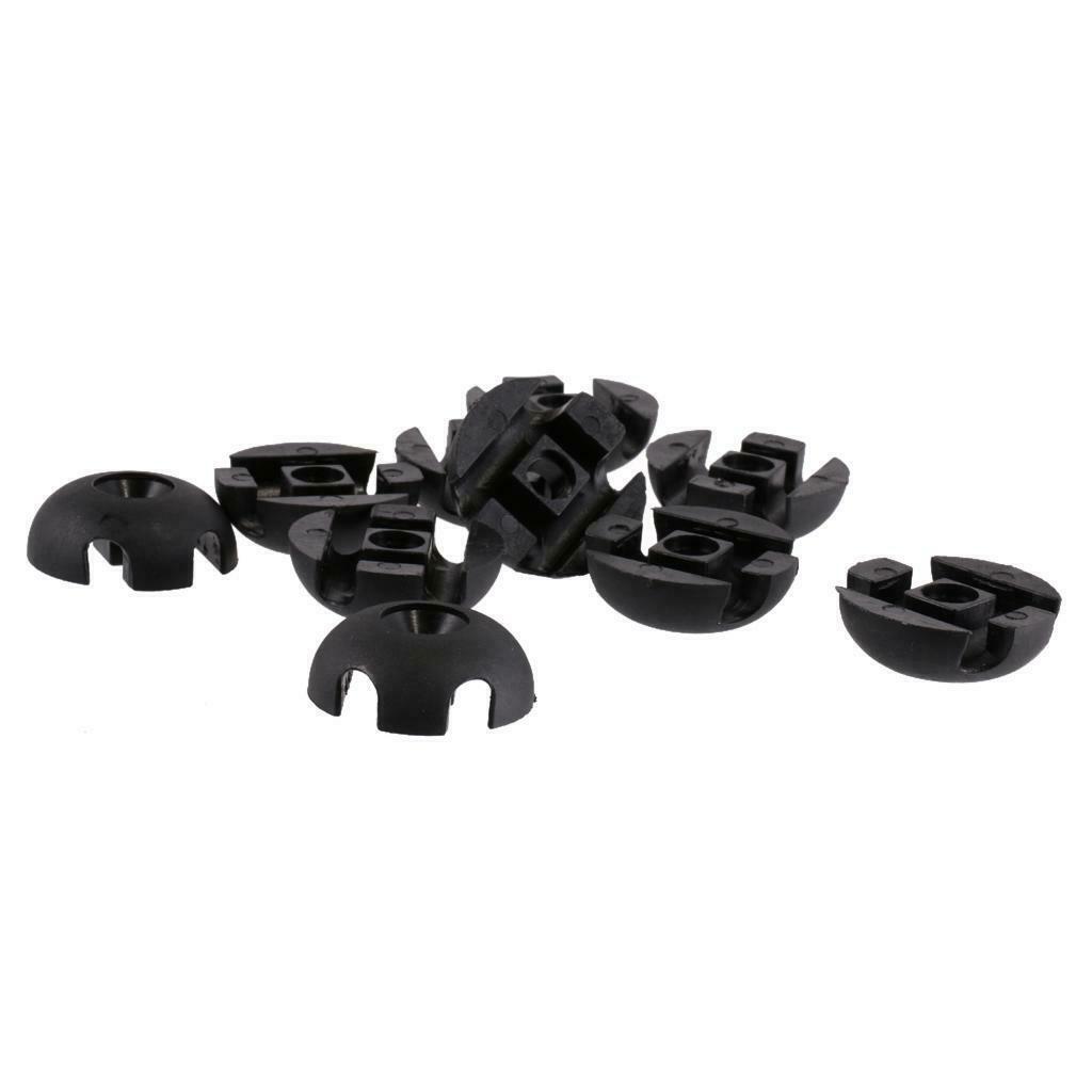10pcs Deck Line Guide Slotted Round Kayak Out Fitting Deck Sailing Rigging