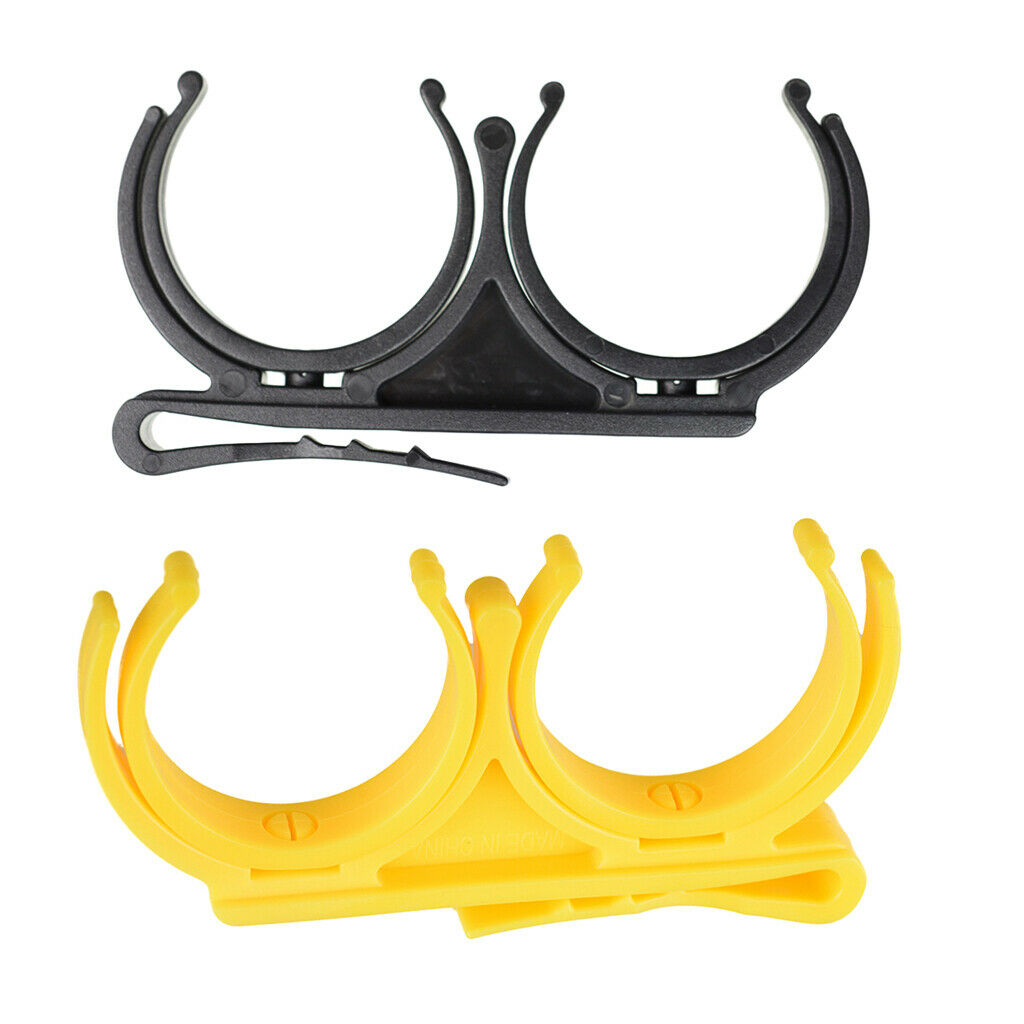 2 Packs Black+Yellow Golf Ball Holder Clip Belt Clamp Golf Ball Organizer