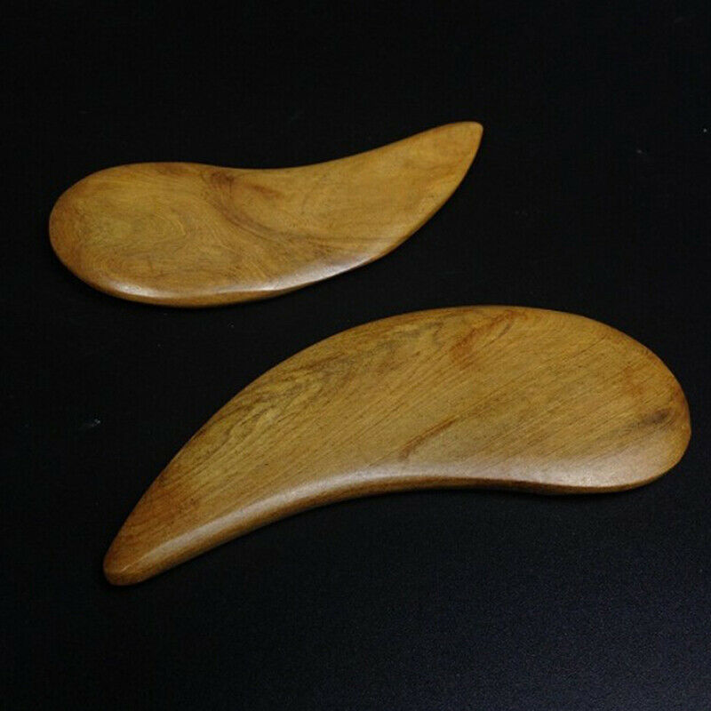 1PC Fragrant Wood Massager Small Leaf-shaped Wooden Scraper Tool Body Car.l8