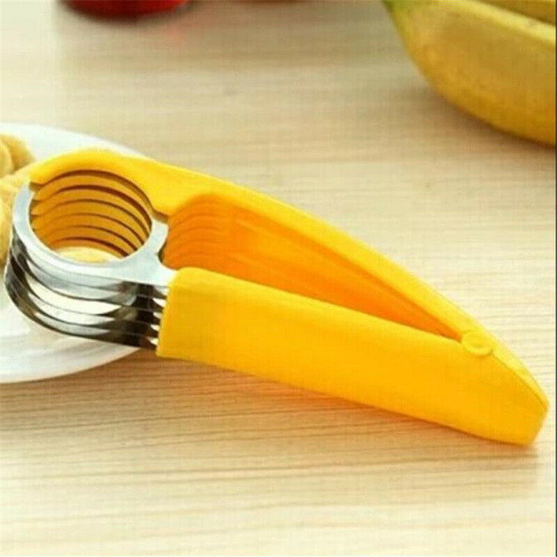 Stainless Steel Banana Cutter Fruit Vegetable Sausage Slicer Salad Sundaes To XC