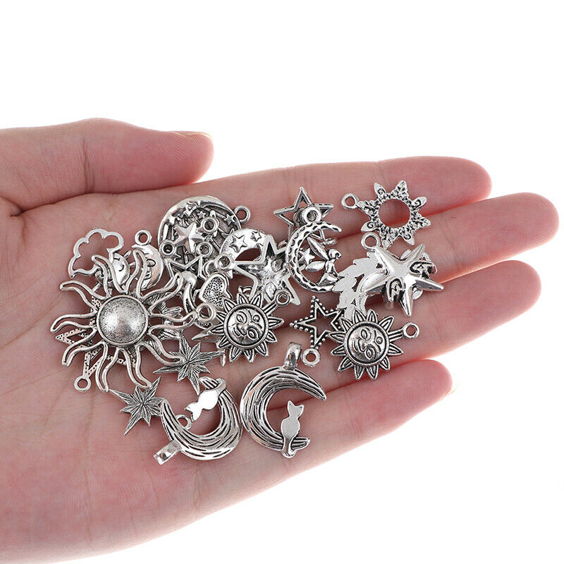 70pcs Sun Moon Stars Charms Pendant For Diy Jewelry Necklace Bracelet Mak SJ